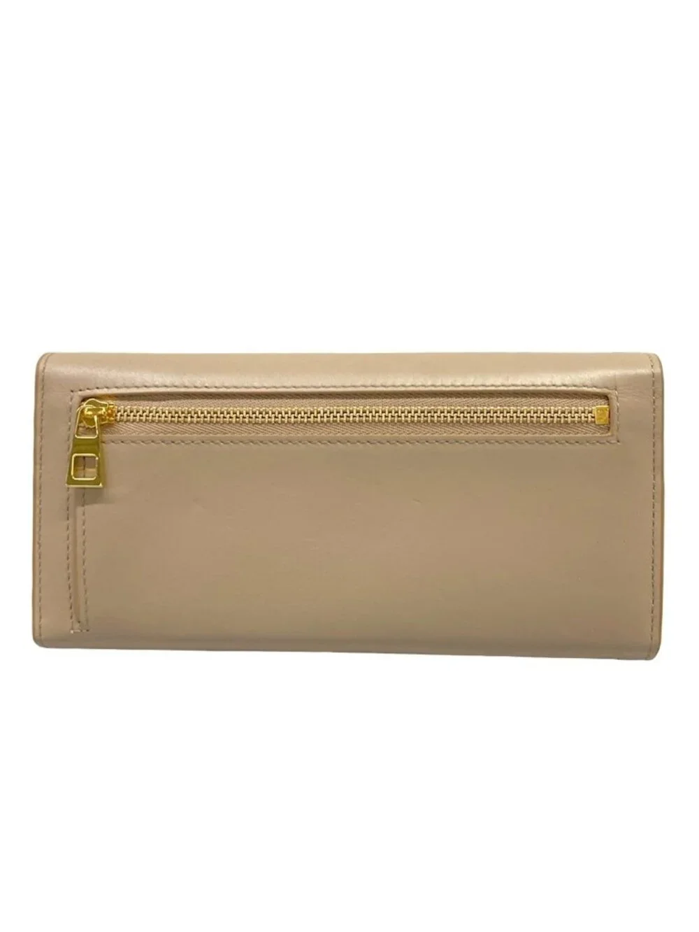 Loewe Wallet Gray Beige Leather